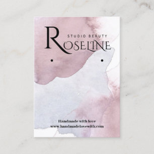 Cartão De Visita Elegante Exposição de Aquarela Roxo Elegante