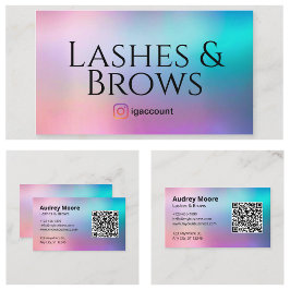 Cartão De Visita Elegante Eyelash Brows Services