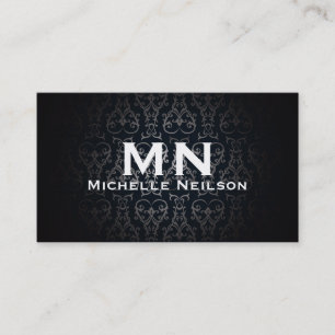 Cartão De Visita Elegante Fashion   Monograma