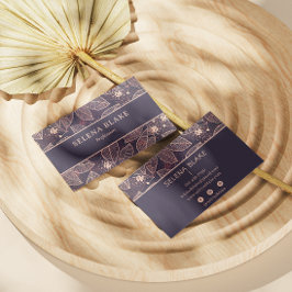 Cartão De Visita Elegante Floral | Mínimo Chic & Moderno