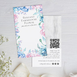 Cartão De Visita Elegante Floral Rustic Wood Earring Jewelry Displa