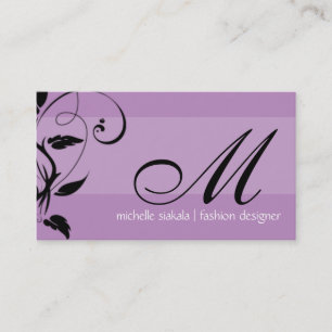Cartão De Visita elegante; flourish do monograma