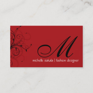 Cartão De Visita elegante; flourish do monograma