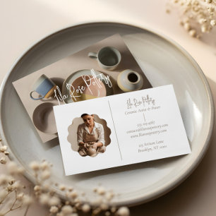 Cartão De Visita Elegante Foto de Peças de Cerâmica Modernas e Mini