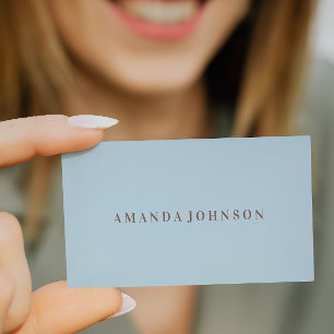 Cartão De Visita Elegante Girly Day Spa e Salon pálido Blue