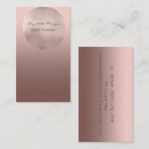 Cartão De Visita Elegante Glamouroso Moderno Chic, Círculo Dourado 