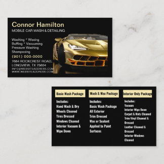 Cartão De Visita Elegante Góide Preto para Automóvel Lava