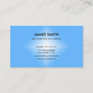 Cartão De Visita Elegante Gradiente de Diamante Azul e Branco Perso