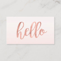 Elegante Hello Rosa Dourado Typografia Professiona
