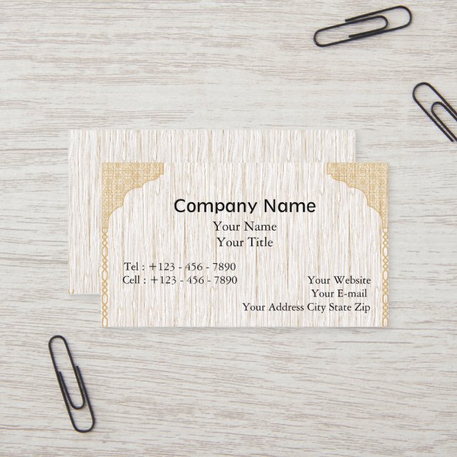 Cartão de visita elegante inspirado islâmico (Frente/Verso In Situ)