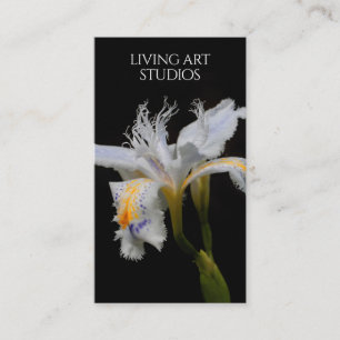 Cartão De Visita Elegante Iris Studio Fotógrafo Florist Nursery