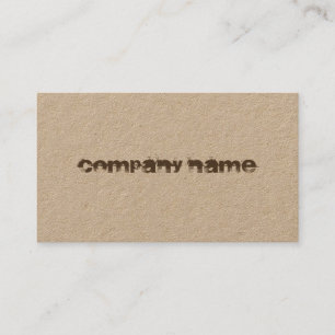 Cartão De Visita Elegante Kraft Premium Distressed Texto Corporativ