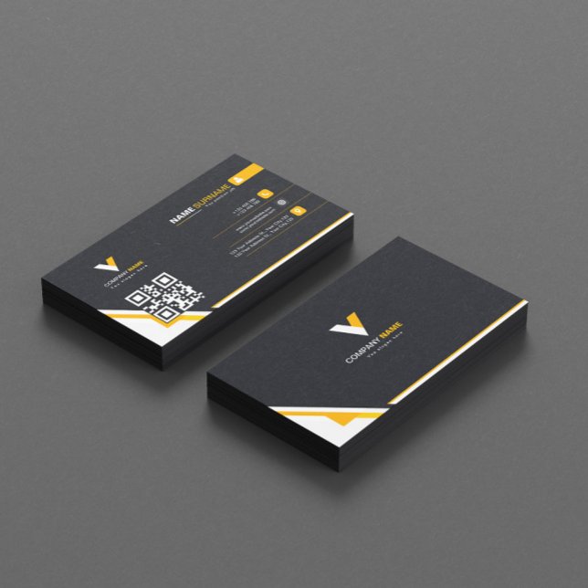 Cartão De Visita Elegante Laranja Elegante (Criador carregado)