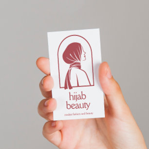 Cartão De Visita Elegante Logotipo Hijab - Muçulmano Islâmico Minim