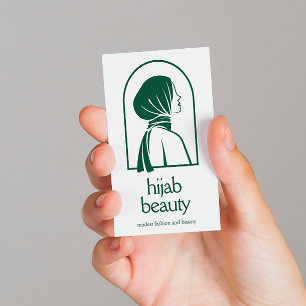 Cartão De Visita Elegante Logotipo Hijab - Muçulmano Islâmico Minim
