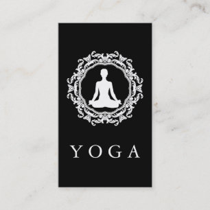 Cartão De Visita Elegante Logotipo Mandala Ioga Saúde da Curação