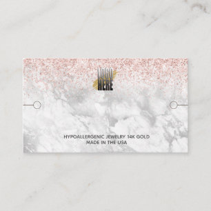 Cartão De Visita Elegante Logotipo Marble Cor-de-rosa-claro - Mostr
