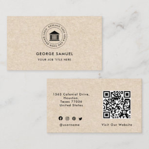 Cartão De Visita Elegante Logotipo Personalizado Minimalista Simple