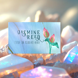 Cartão De Visita Elegante Lotus Bud para Wellness Spa | Marble e Do