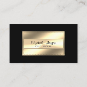 Cartão De Visita Elegante Luxo Estiloso, Preto, Armação