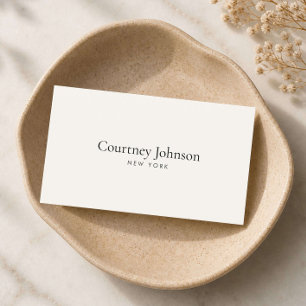 Cartão De Visita Elegante Luxo Minimalista Loja Ivory