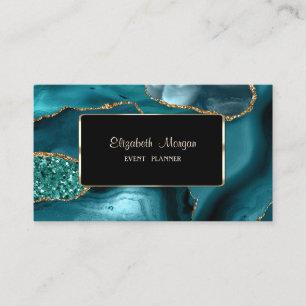 Cartão De Visita Elegante Luxo Moldura Brilhante Verde Esmeralda