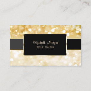 Cartão De Visita Elegante Luxo Sofisticado, Bokeh Cintilante