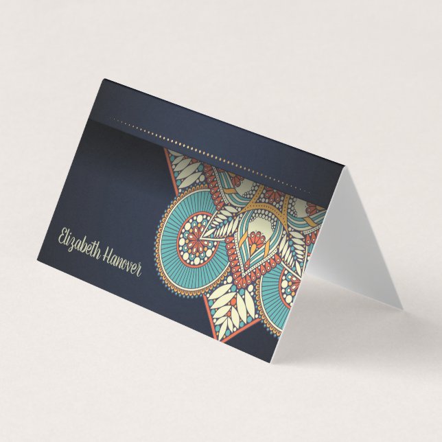 Cartão De Visita Elegante Mandala (Frente)