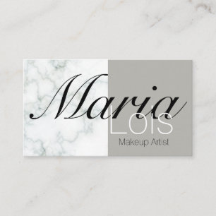 Cartão De Visita Elegante Marble - Dois Tone Makeup Artéria