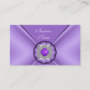 Cartão de visita Elegante Mauve Purple Jewel