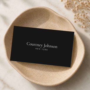 Cartão De Visita Elegante, Minimalista, Boutique Black