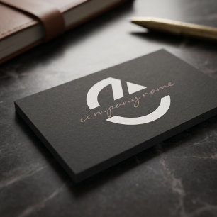 Cartão de Visita Elegante Minimalista Escuro