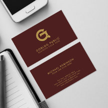 Elegante Minimalista Inicial de Empresa em Burgund