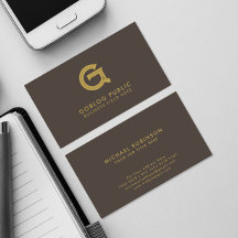 Elegante Minimalista Inicial de Empresa em Marrom