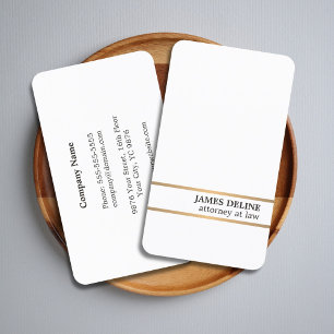 Cartão De Visita Elegante Minimalista Linha de Cobre Branco Advogad