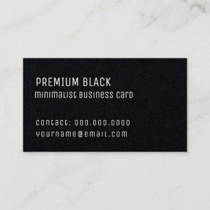 Cartão De Visita elegante minimalista negro premium