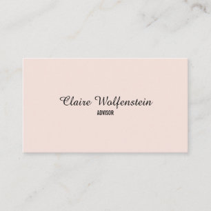 Cartão De Visita Elegante Minimalista Rosa Cor-de-rosa Script Profi