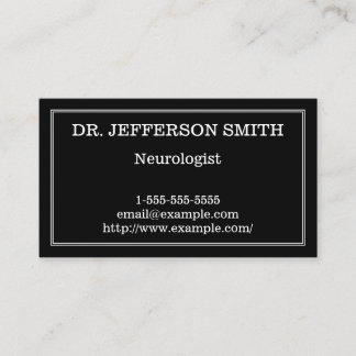 Cartão de visita elegante & mínimo do neurologista