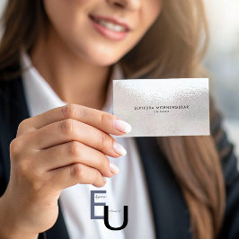 Cartão De Visita Elegante Mínimo Profissional Moderno de Frost Opal