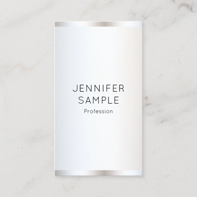 Cartão De Visita Elegante Modelo moderno profissional vertical (Frente)