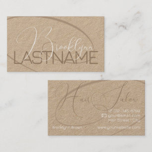 Cartão De Visita Elegante Moderno Caligrafia Signature Hair Salon