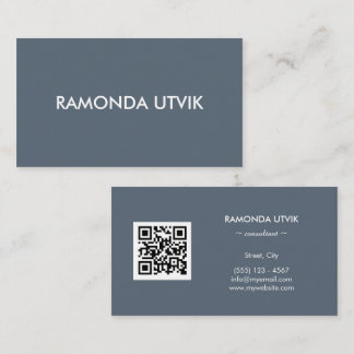 Cartão De Visita Elegante Moderno com código QR