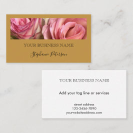 Cartão De Visita Elegante Moderno Dourado Personalizado Foto Profis