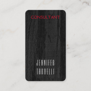 Cartão De Visita Elegante moderno e minimalista da madeira de Cinza