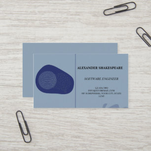 Cartão de visita Elegante/Moderno/Engenheiro Azul