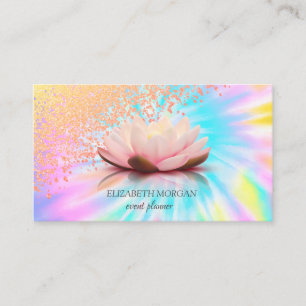 Cartão De Visita Elegante Moderno Estiloso Diamantes Lótus Tie Dye