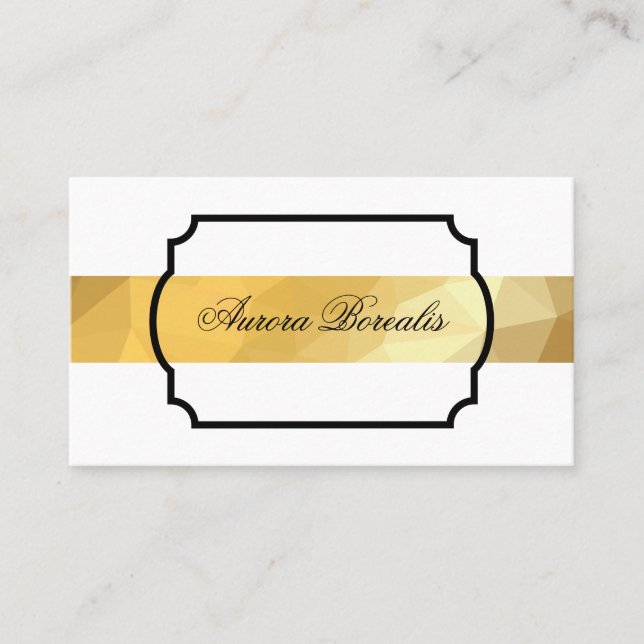 cartão de visita elegante moderno geométrico do ou (Frente)