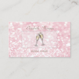 Cartão De Visita Elegante Moderno Glamouroso Bokeh Brilhante, Óculo