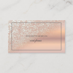 Cartão De Visita Elegante Moderno Glitter Rosa Ombre Bokeh, Quadro