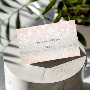 Cartão De Visita Elegante Moderno Glittery Bokeh